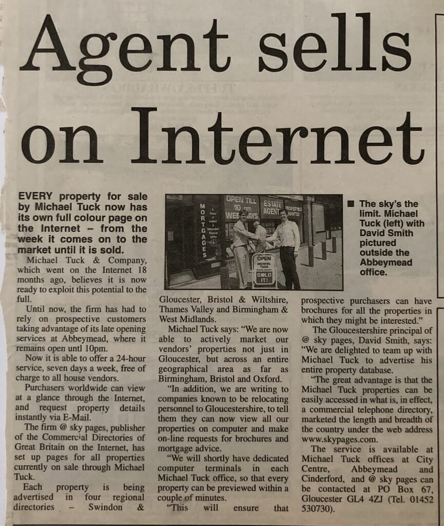 The first estate agent to sell online The first estate agent to sell online