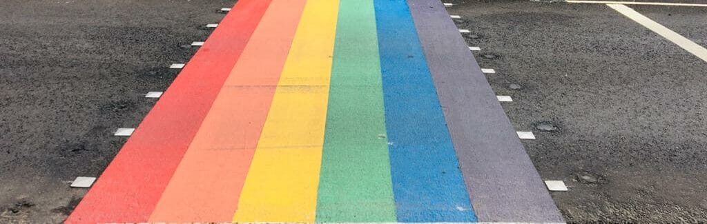 Colourful traffic crossing in Gloucester Colourful traffic crossing in Gloucester