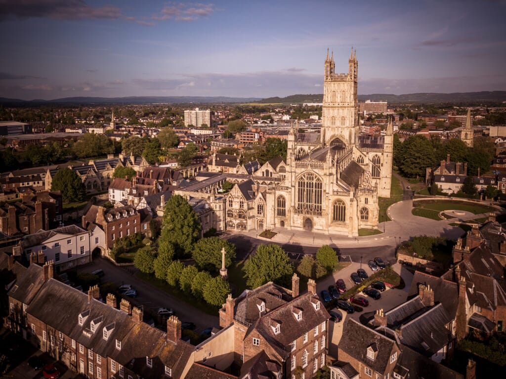Gloucester Cathedral from above Gloucester Cathedral from above